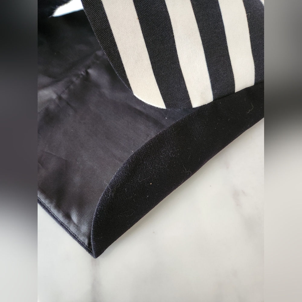 Kate Spade Live Colorfully striped top blouse‎ gold zipper back short sleeve - Picture 6 of 8